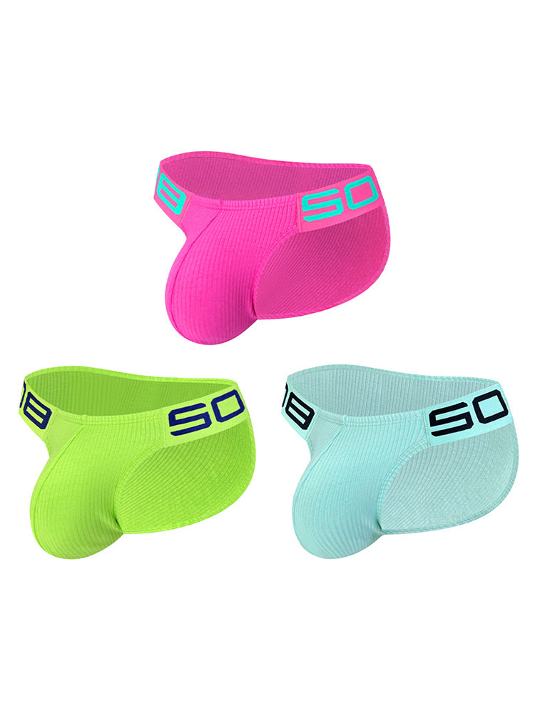 2 Pack Men's Sexy Threaded Fabric Bikinis
