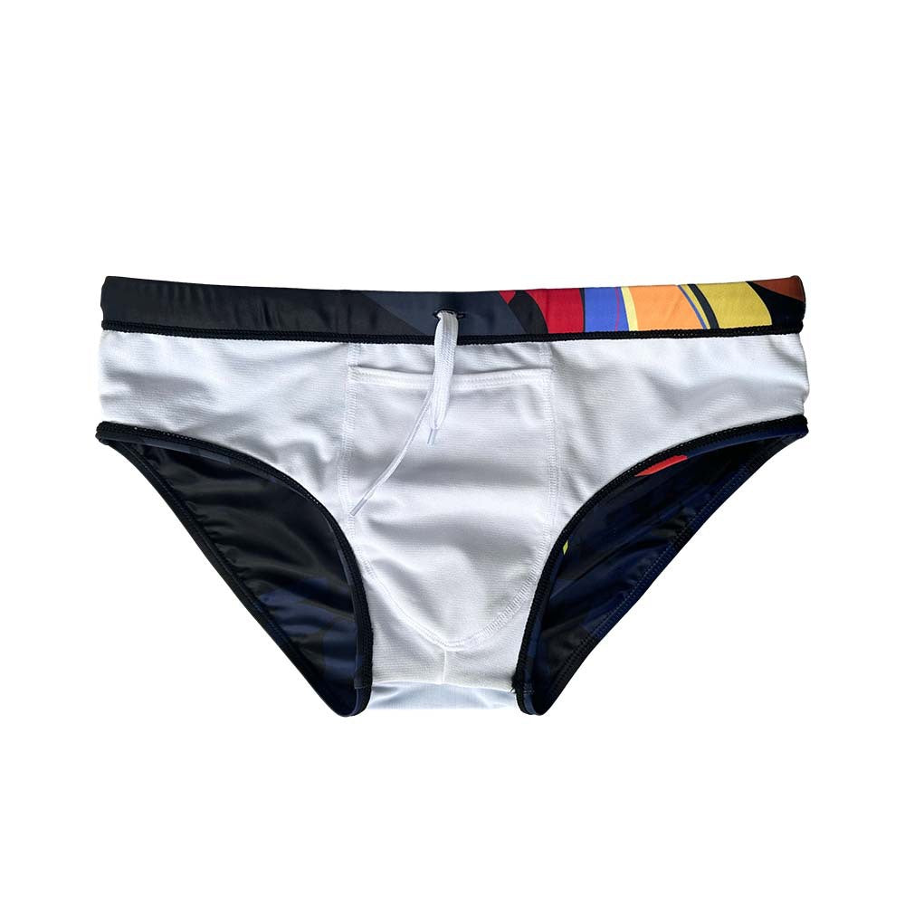 Men's Youth Training Fashion Print Swim Brief