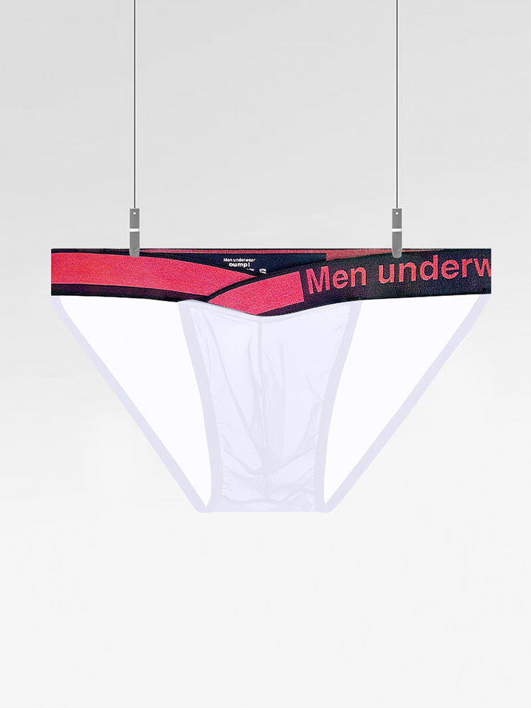 2 Pack Men's Large Pouch Semi-Transparent Sexy Bikini