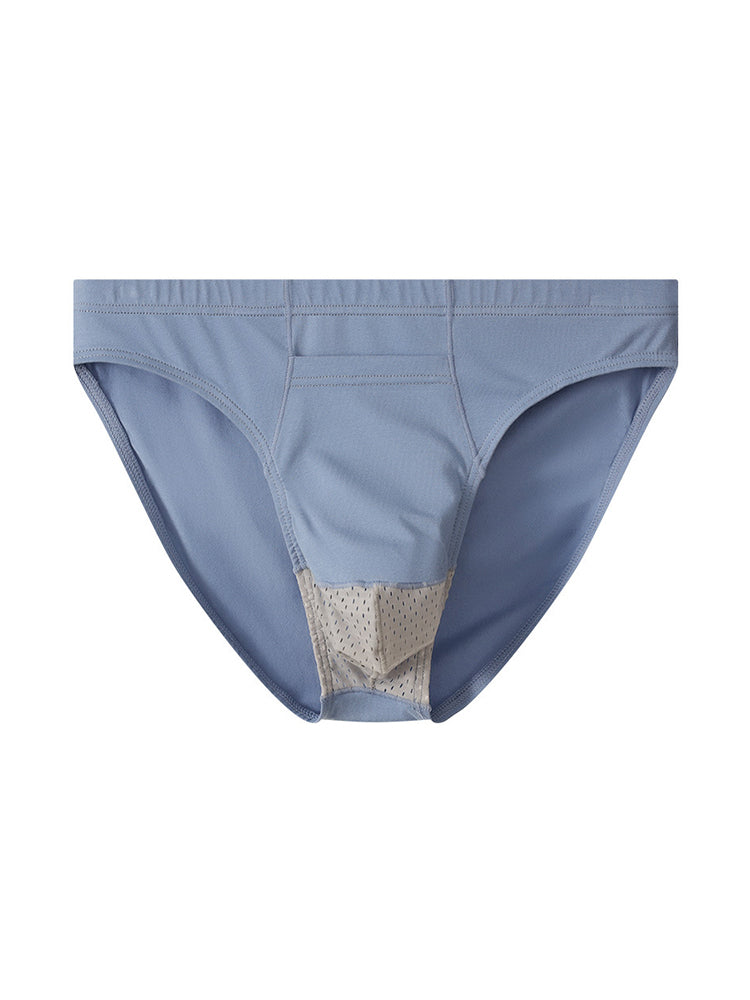 3 Pack Men's Sexy Mesh Breathable Gun Egg Separation Cotton Briefs