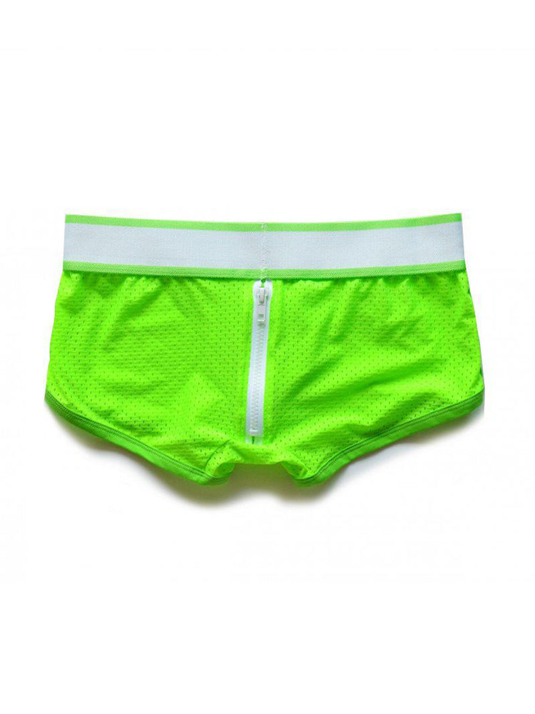 2 Pack Men's Fashionable Low-Rise Zipper Trunks