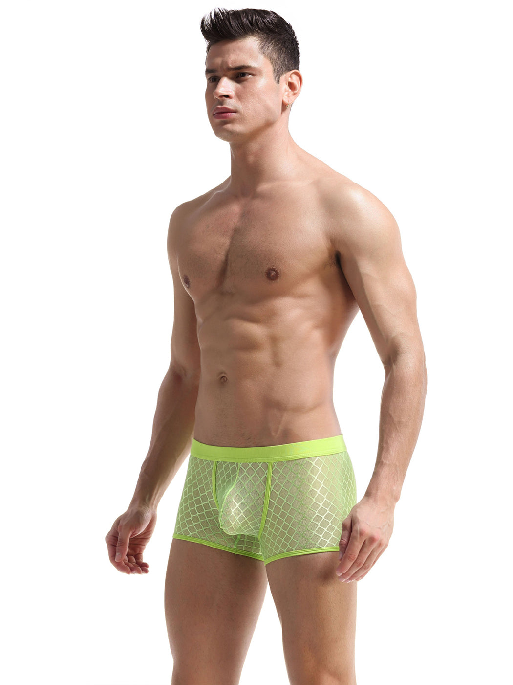 2 Pack Men's Sexy Transparent Mesh Trunks