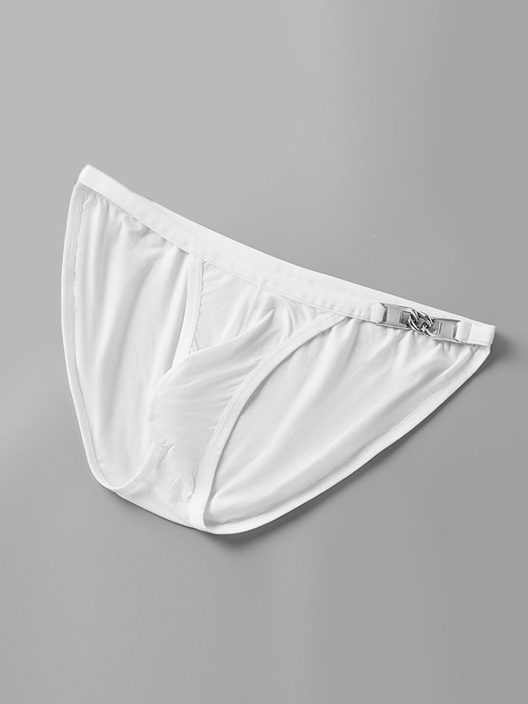 メンズ Uポーチ ローライズ メタルクラスプ 薄型ブリーフ 2枚組