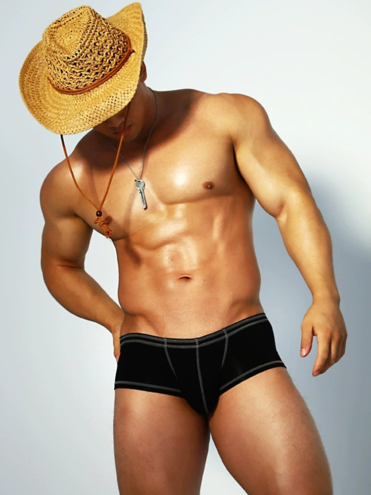 メンズ スポーティ 通気性 Uコンベックスポーチトランクス 2枚組