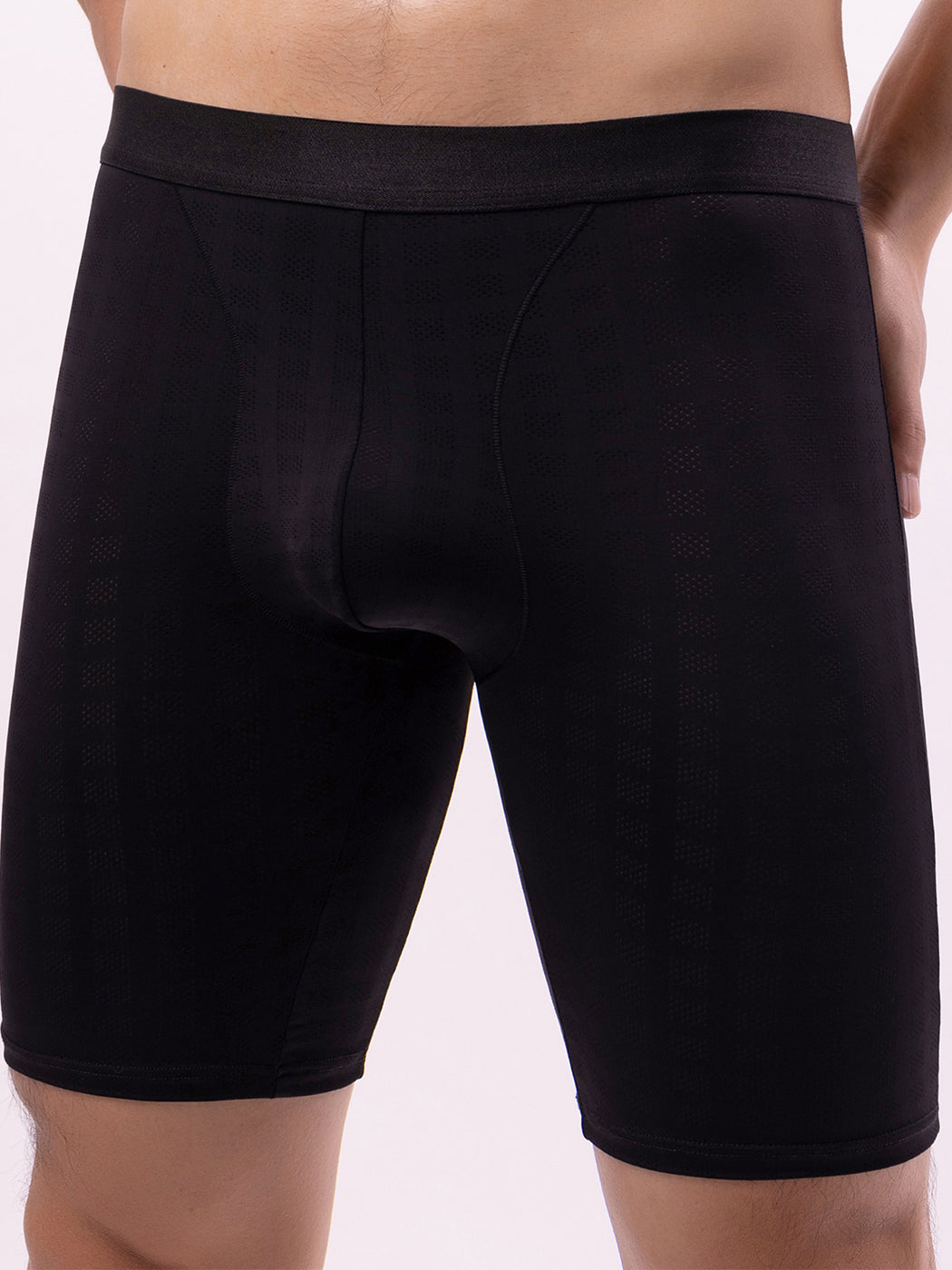 2 Pack Men's Front Pouch Mesh Boxer Briefs