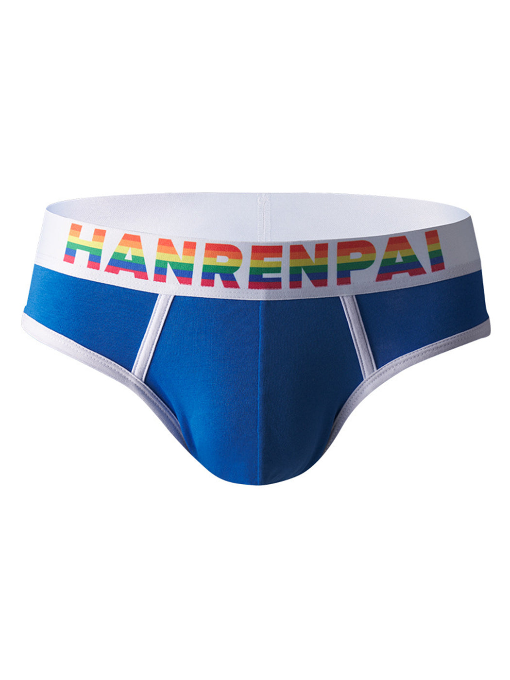 4 Pack Men's Rainbow Letter Belt Briefs