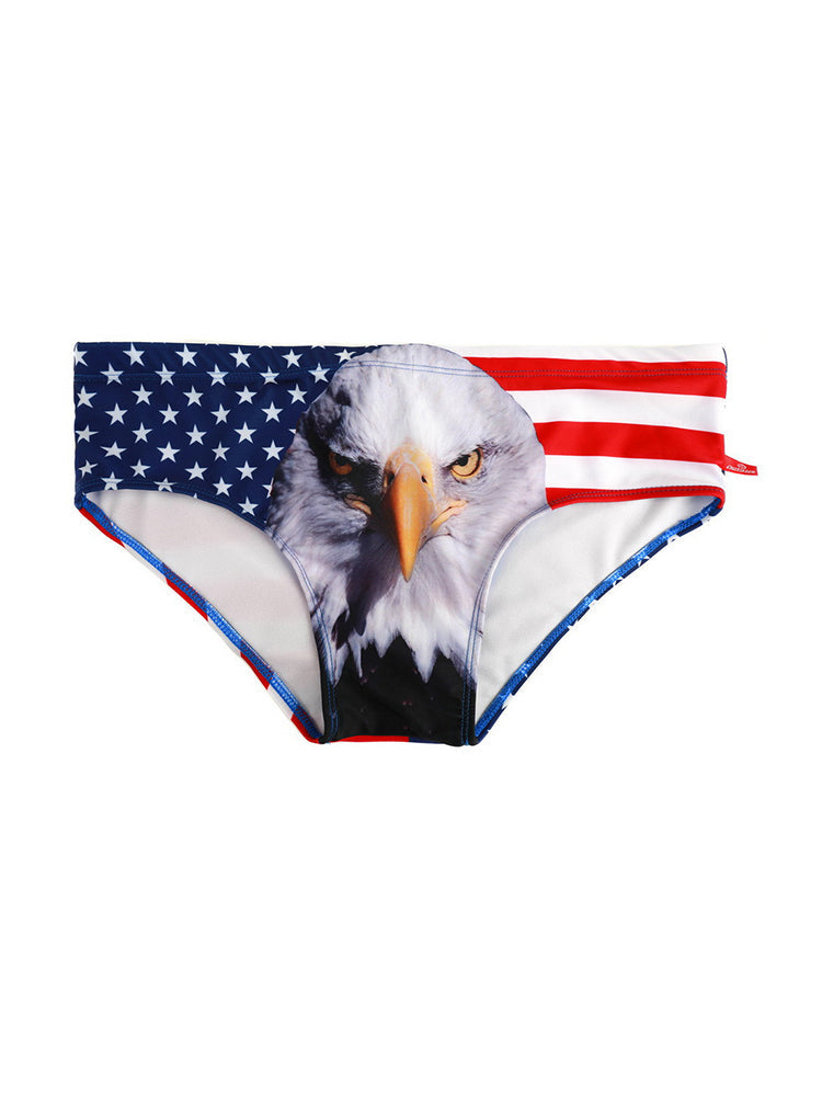 Men's Low-Rise Sexy Stylish Print Swim Briefs
