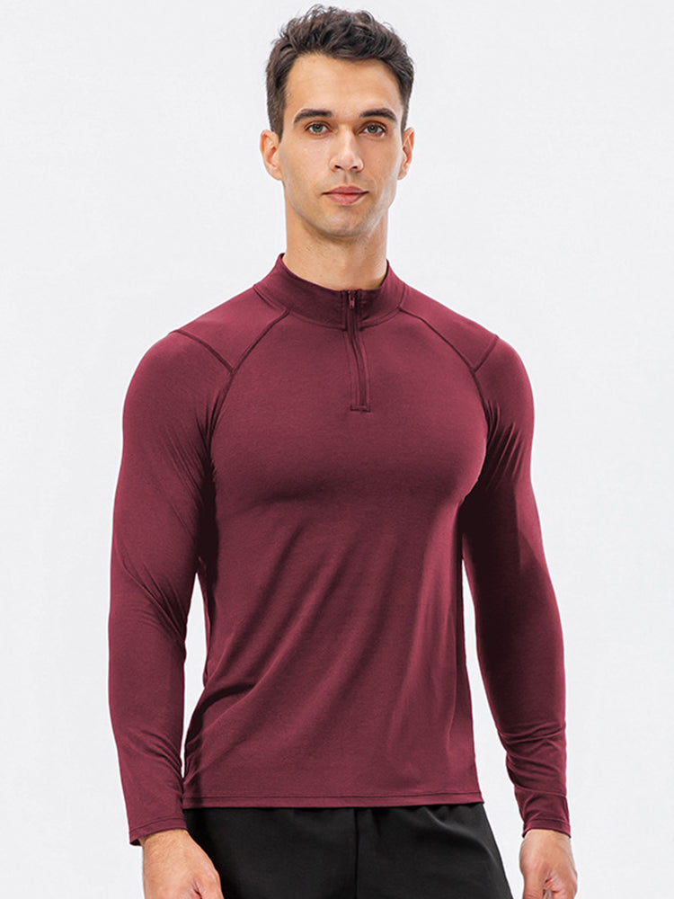 Men's Zip-Up Sports Long Sleeve Shirt