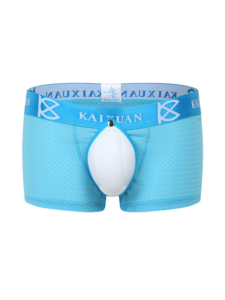 2-pack Men's Sexy Detachable Curled Cup Snap Hip Boxer Briefs