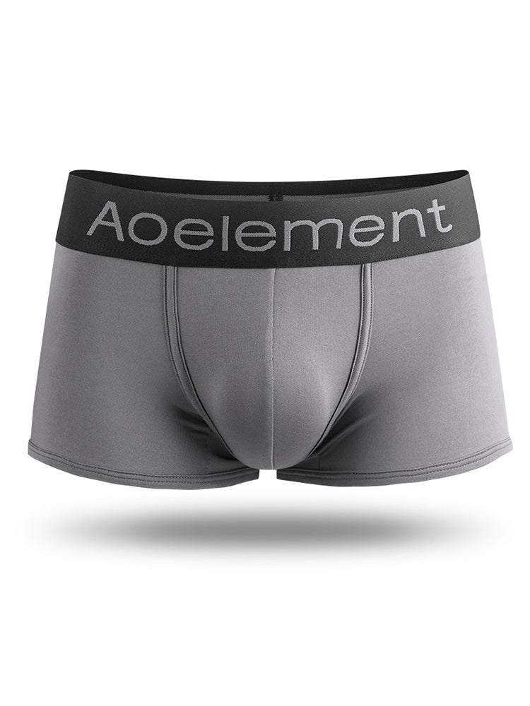 4 Pack Men's Breathable Plain Pouch Trunks