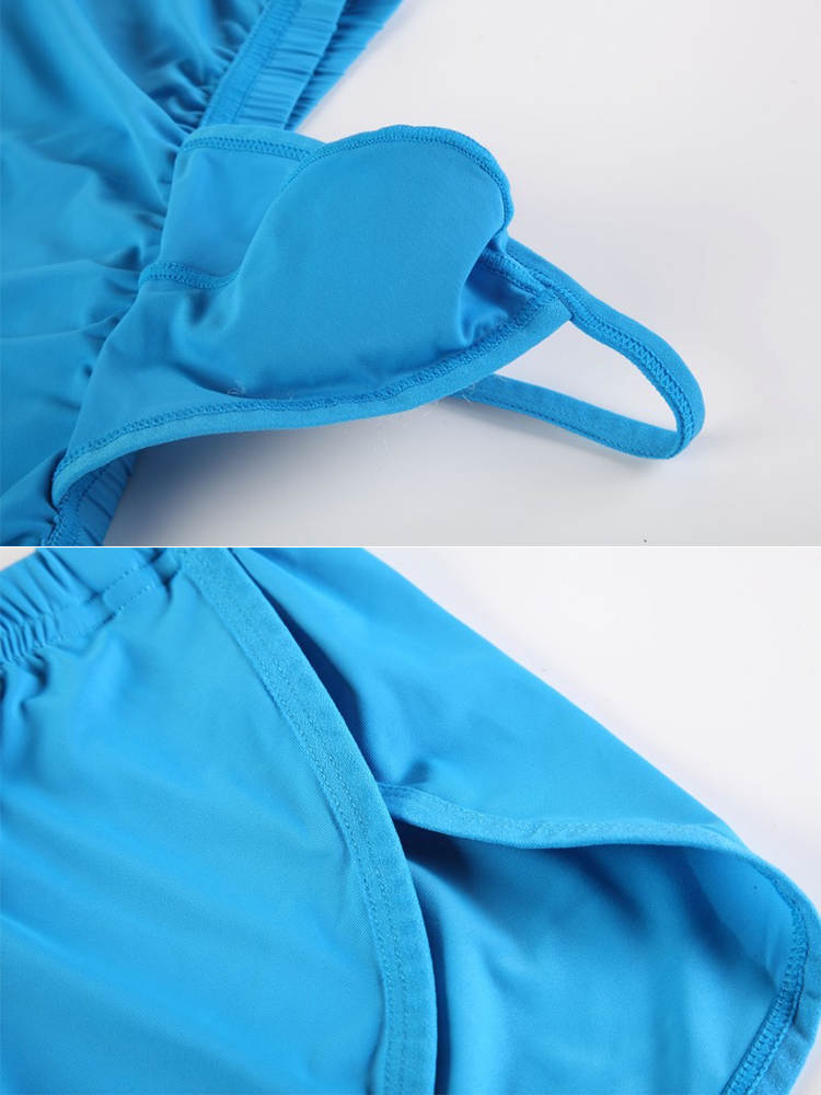 Men's Sexy Side Split  Boxers With Support Pouch