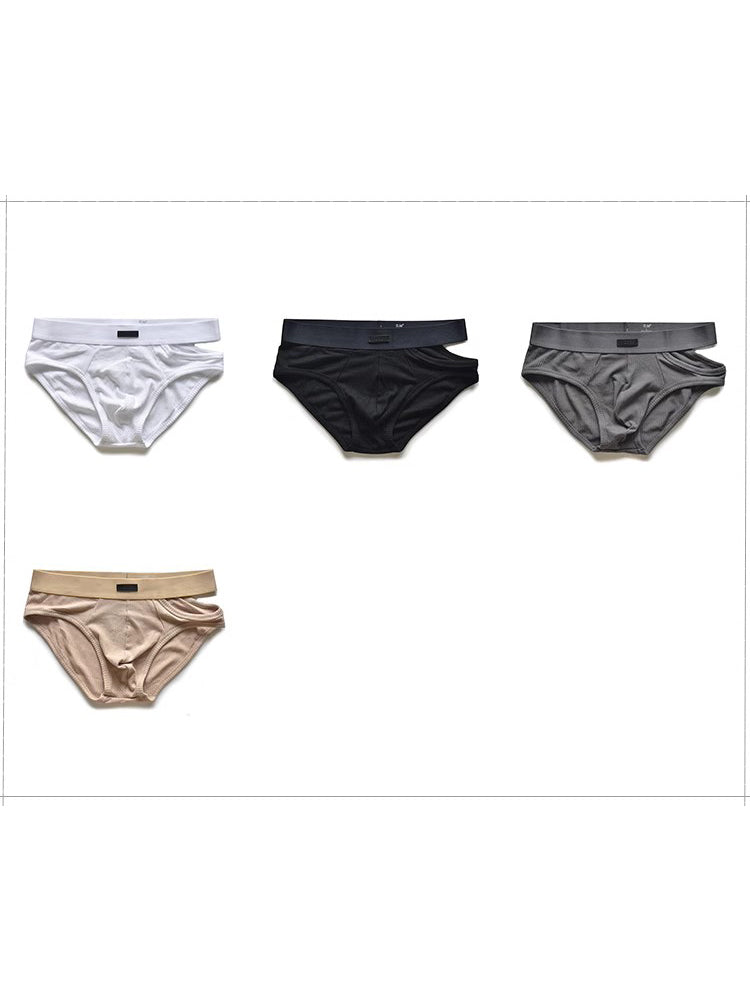 2 Pack Men's Low-Rise Sexy Side-Opening Briefs