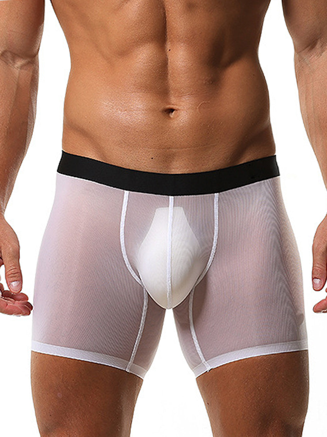 2 Pack Men's Breathable Athletic Mesh Boxer Briefs