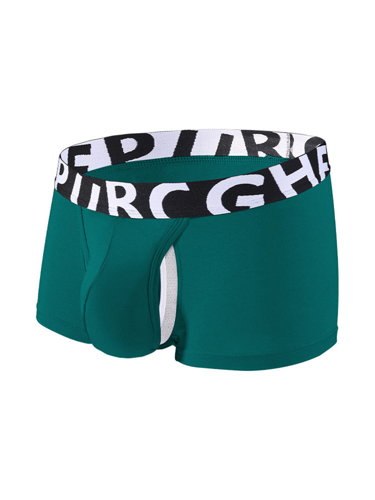 2 Pack Men's Separated Pouch Side Vent Design Trunks