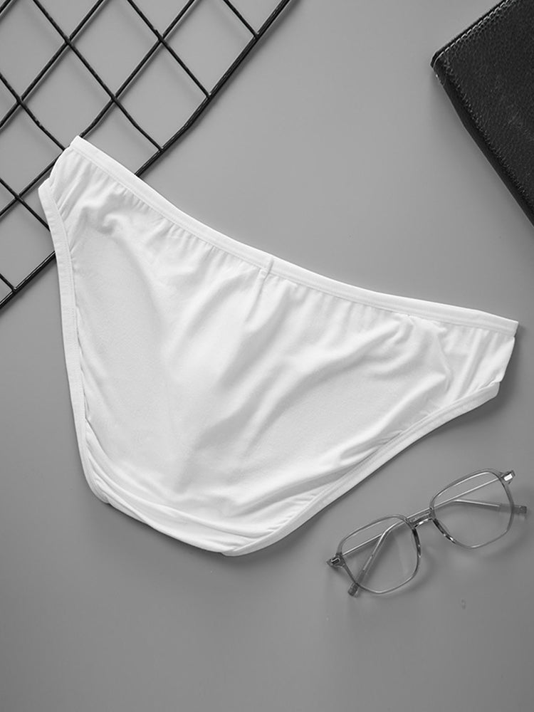 2 Pack Men's U-Shaped Pouch Single Layer Moisture-Wicking Comfortable Sexy Bikini