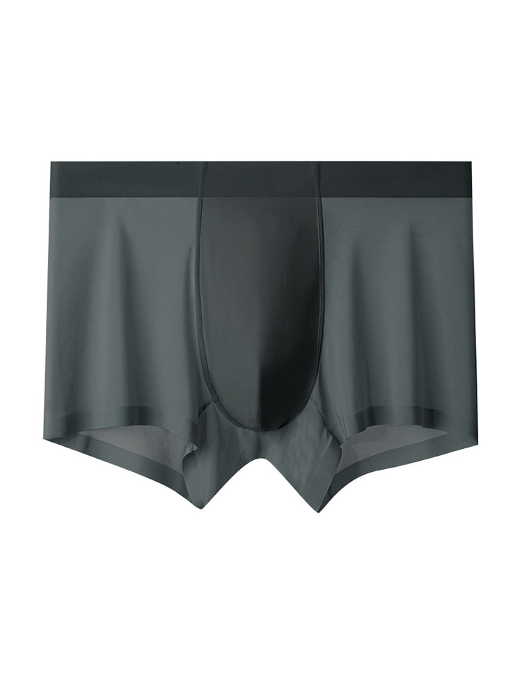 3-pack Men's Ice Silk Sexy 3D Stamped Pouch Boxer Briefs