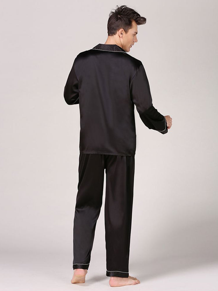 Men's Classic Satin Pajama Set Sleepwear