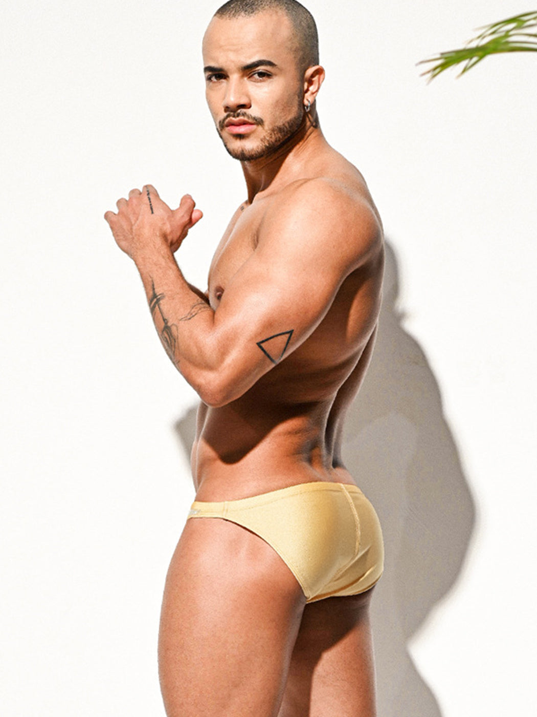 Men's Sexy Low-rise Shiny Swim Briefs