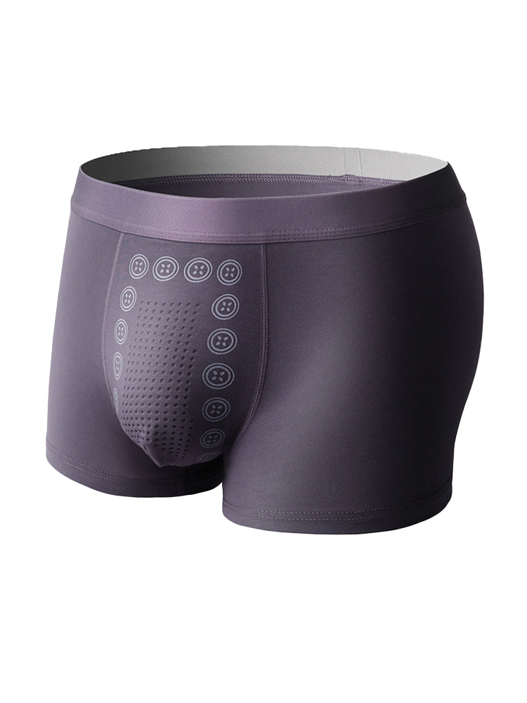 4 Pack Men's Mid-Rise Cotton Antibacterial Breathable Trunks