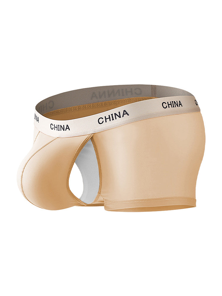 3 Pack Men's Ice Silk Bare-Sensation Breathable Lightweight Separating Trunks