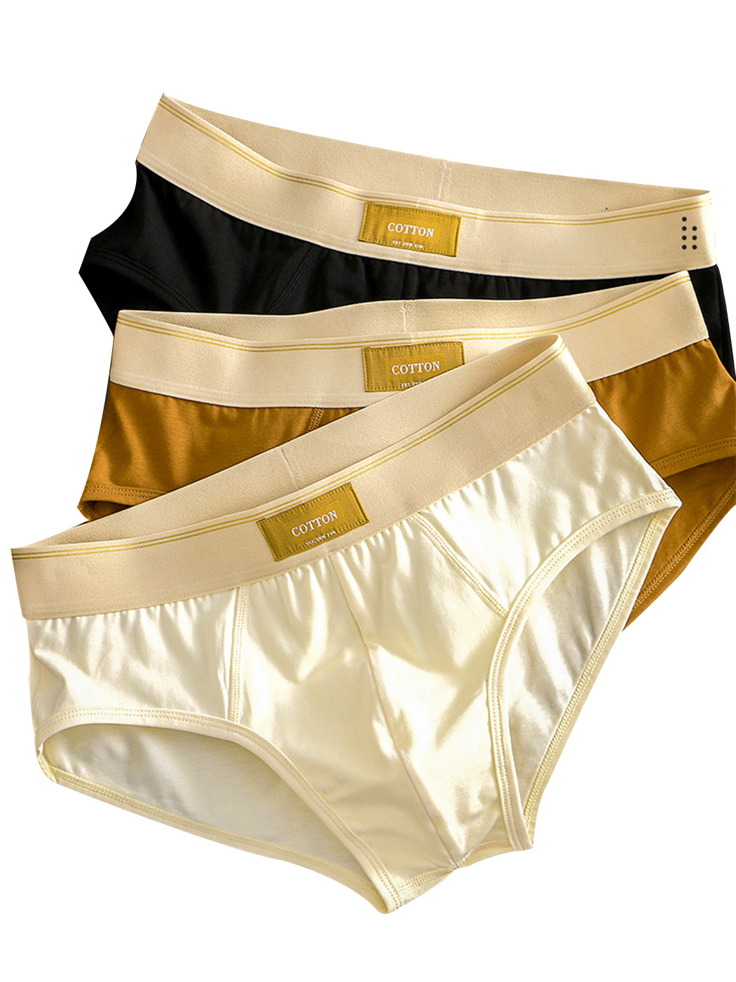 3 Pack Men' Breathable Stretch-Cotton Briefs