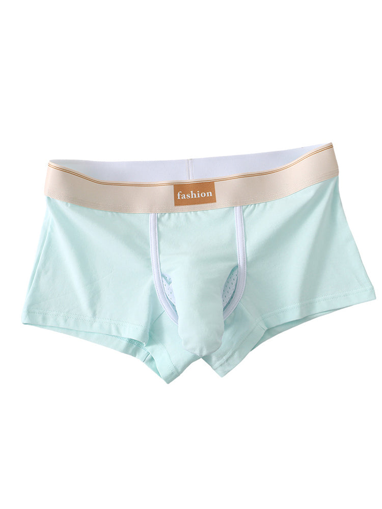 3 Pack Men's Elephant Trunks Gun and Bullet Separation Solid Color Cotton Sexy Boxer Briefs