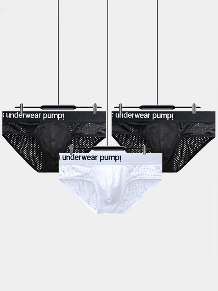 メンズ スポーツ メッシュ 通気性ブリーフ 2枚組