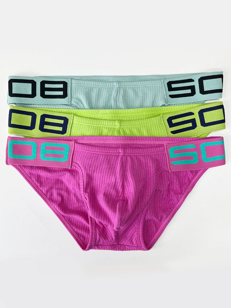 2 Pack Men's Sexy Threaded Fabric Bikinis