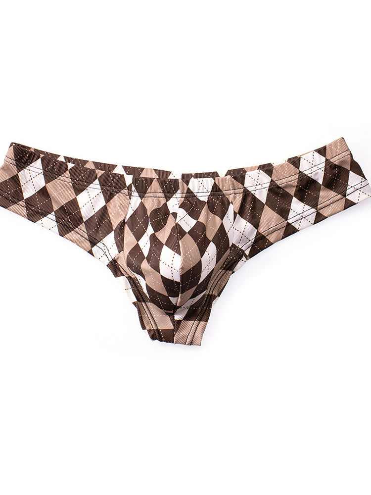 Men's Low-Rise U-Convex Print Thong