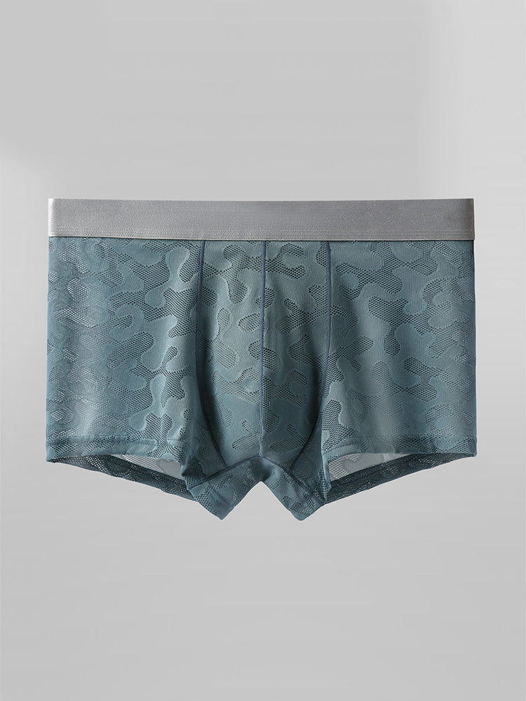 3 Pack Men's Graphene Anti-Bacterial Hollow Lace Ultra-Thin Trunks