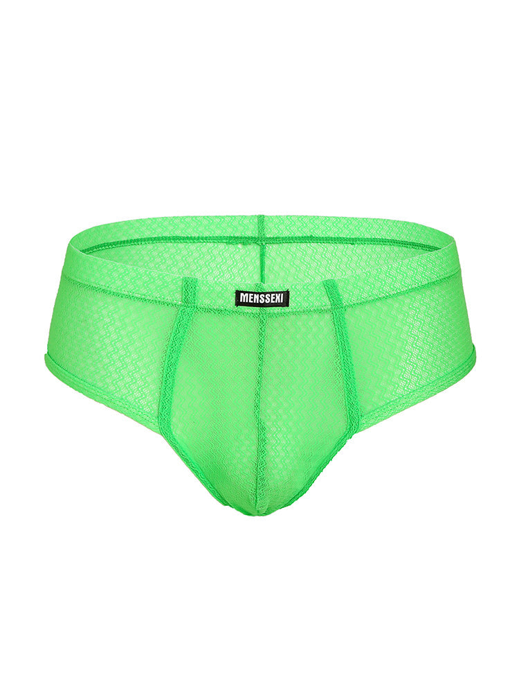 2 Pack Men's Low-Rise Lace Semi-Transparent Trunks