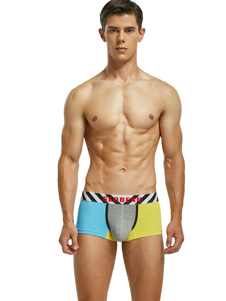 2-pack Men's Colorblock Cotton Boxer Briefs