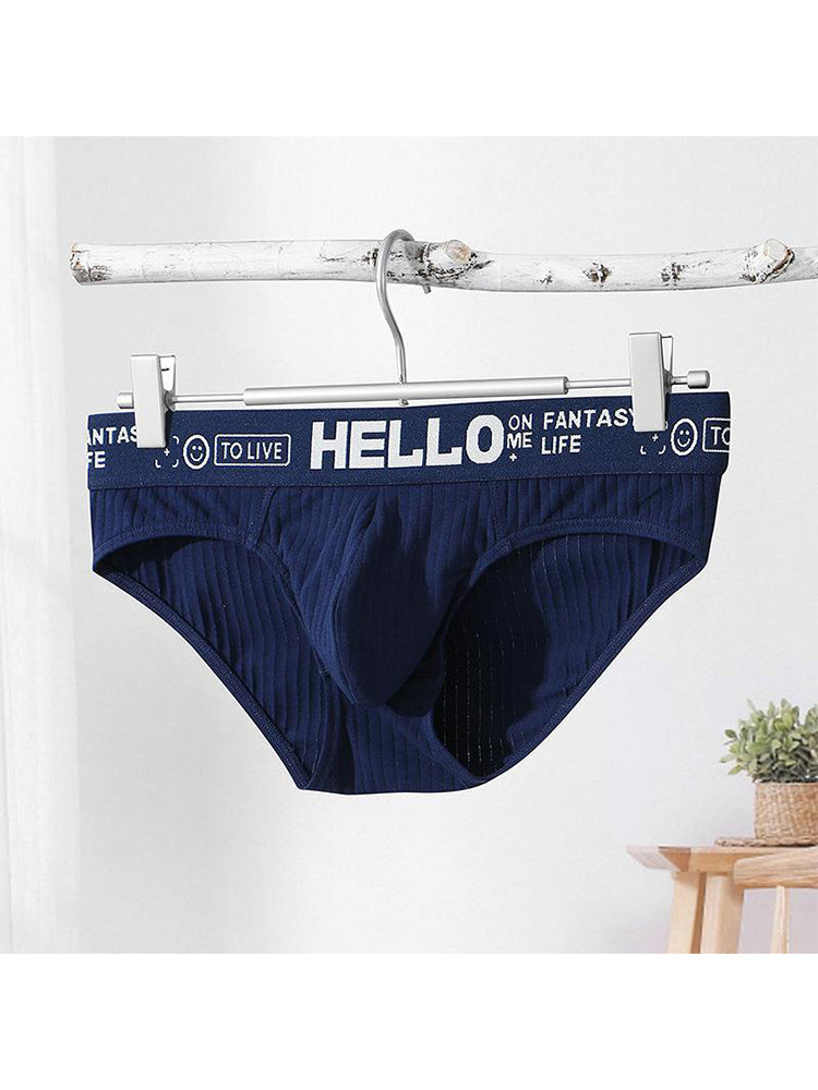 メンズ コットンリブ 通気性ブリーフ 3Dポーチ付き