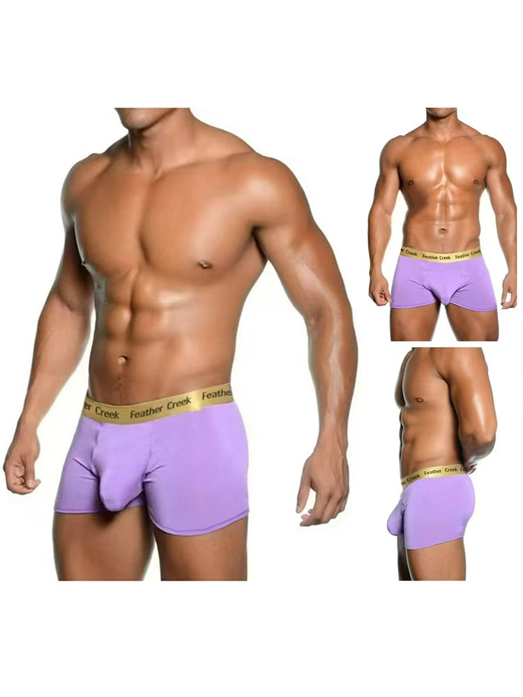 3 Pack Men's U-Shaped Large Pouch Breathable Comfortable Trunks