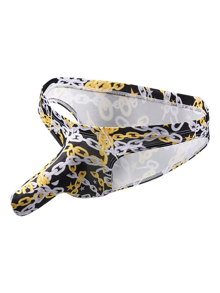 4 Pack Men's Elephant Print Sexy Bikini