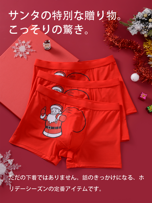 サンタの袋ボクサー 60sモダール下着 ― クリスマス限定