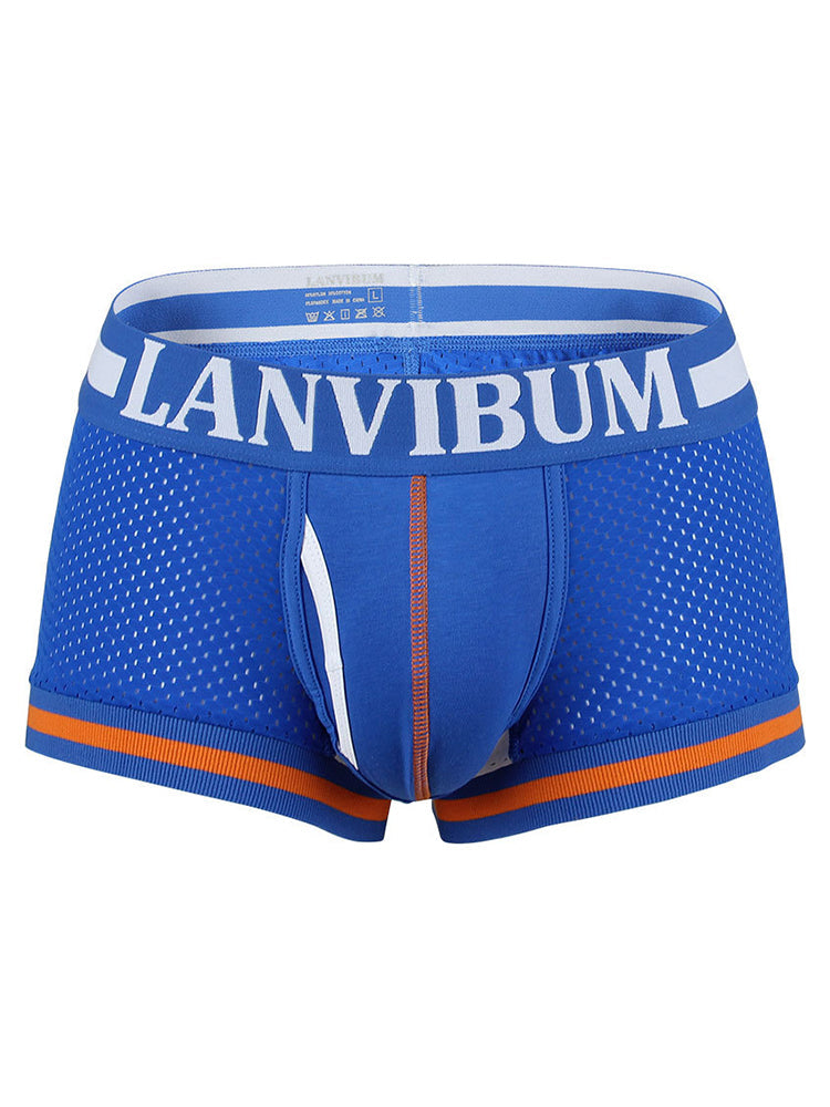 メンズ メッシュ 通気性 速乾 セクシー ナイロン トランクス 4枚組