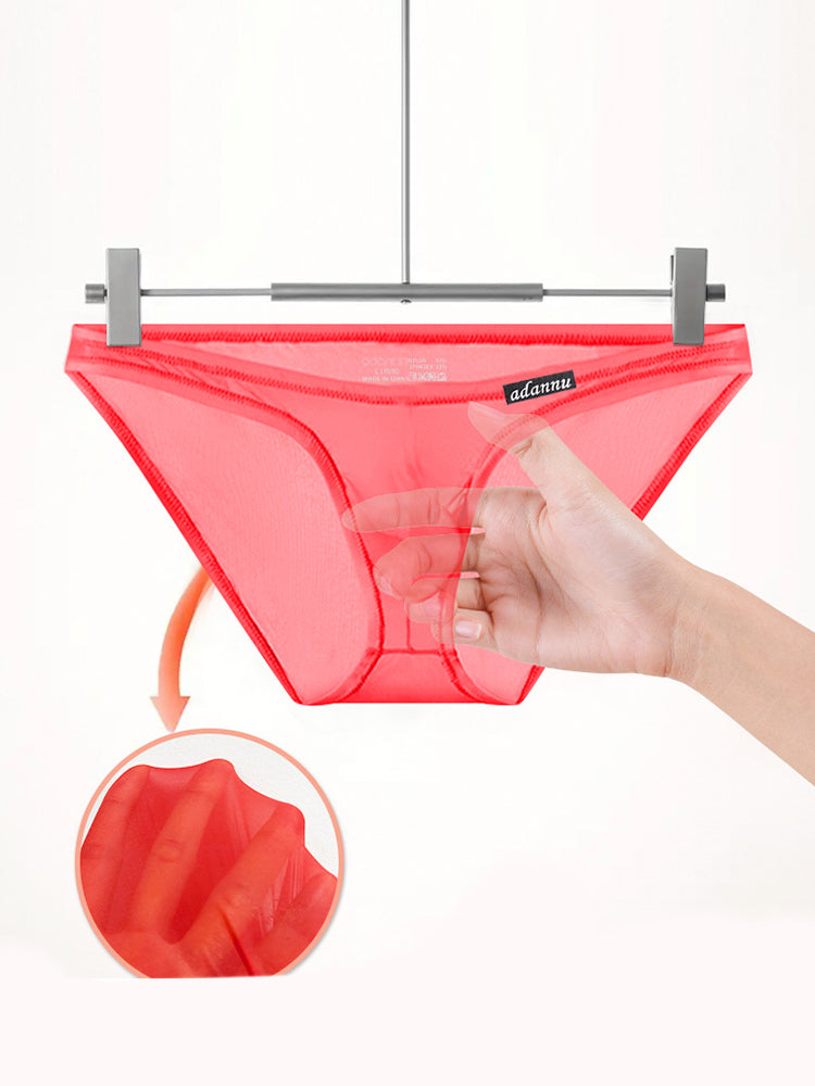 メンズ 3Dポーチ シアー アイスシルク ブリーフ