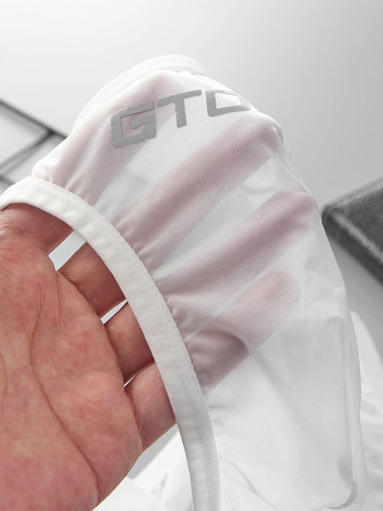 2 Pack Men's Ice Silk Single Layer U-Convex Low-Rise Sexy Semi-Transparent Bikini