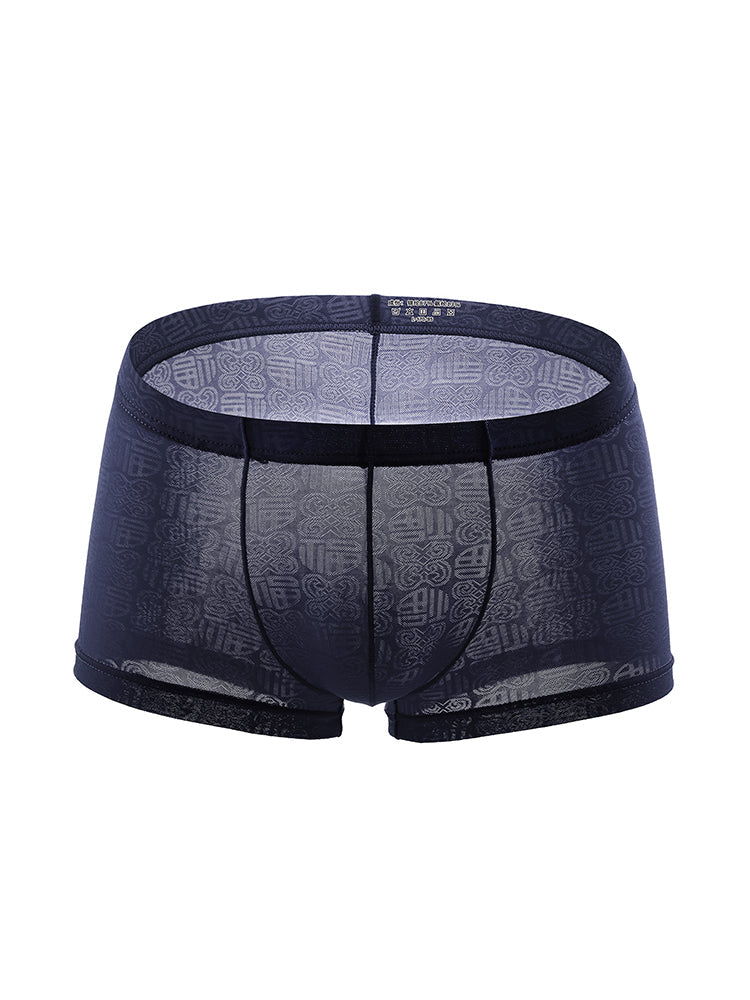 4 Pack Men's Sexy Breathable Jacquard Trunks