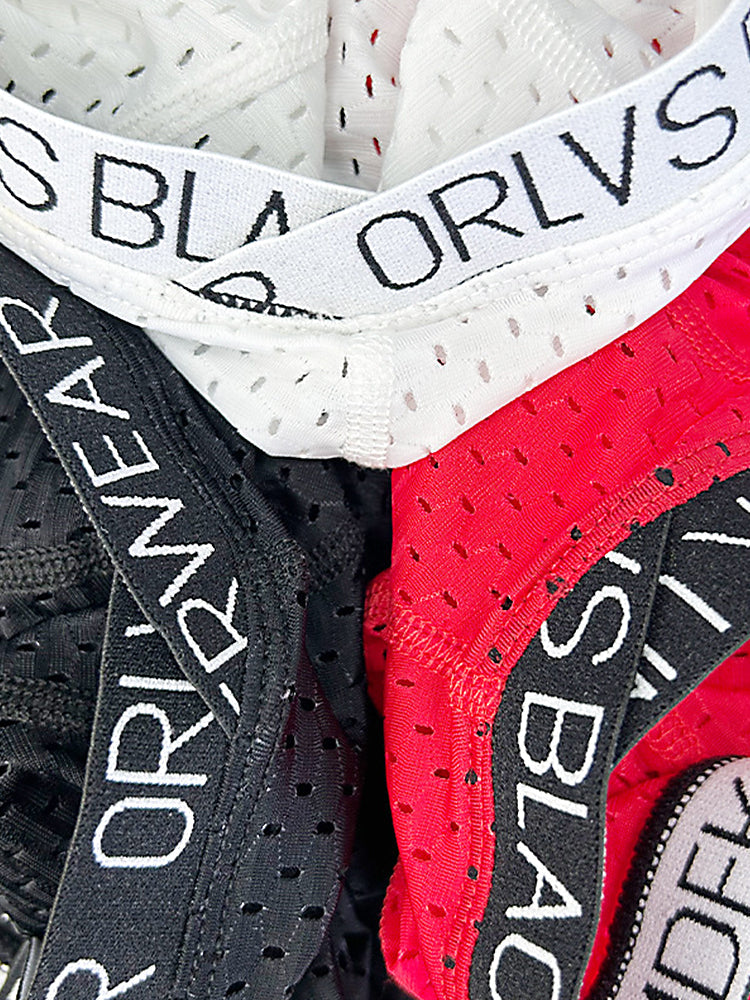 2 Pack Men's Sexy V-shape Waistband Mesh Trunks