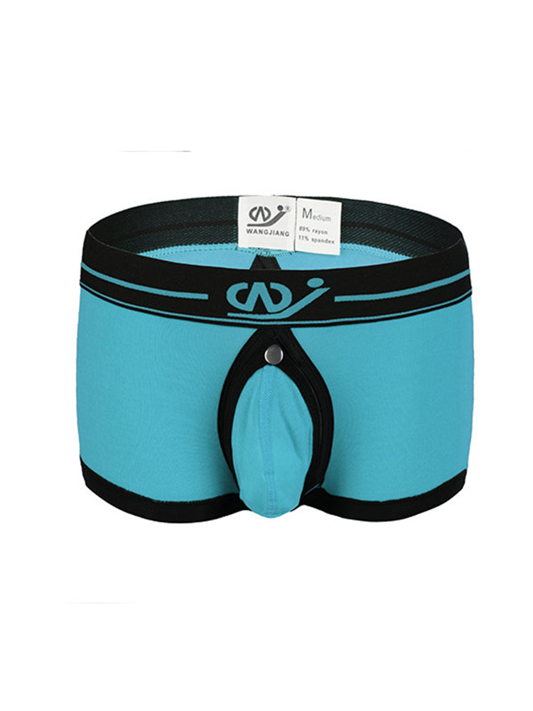 2 Pack Men's Large Pouch Back Opening Sexy Trunks