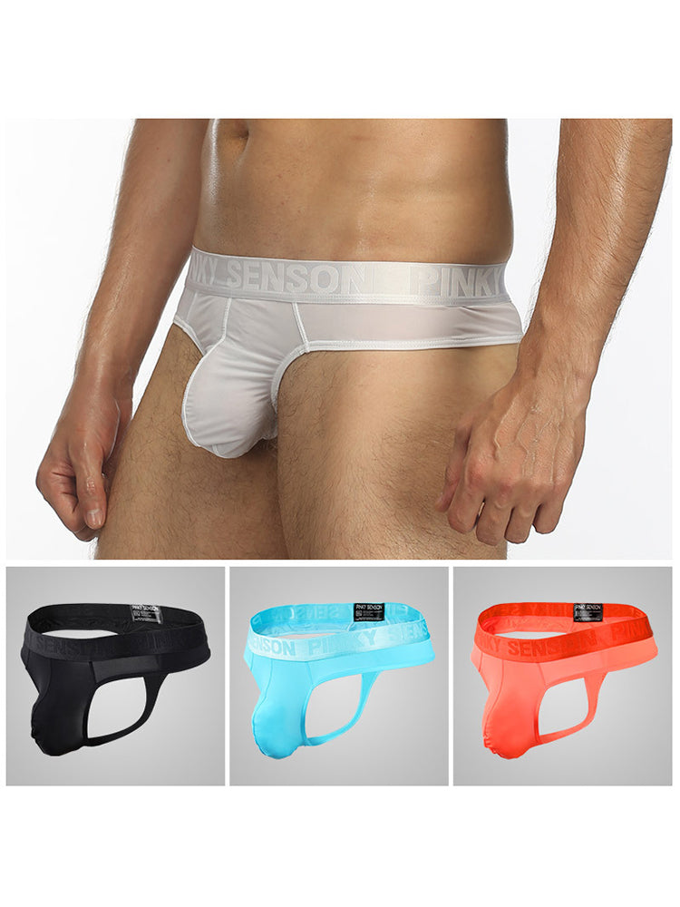 4 Pack Men's Sexy Nylon Low-Rise Comfortable Thong & Strings