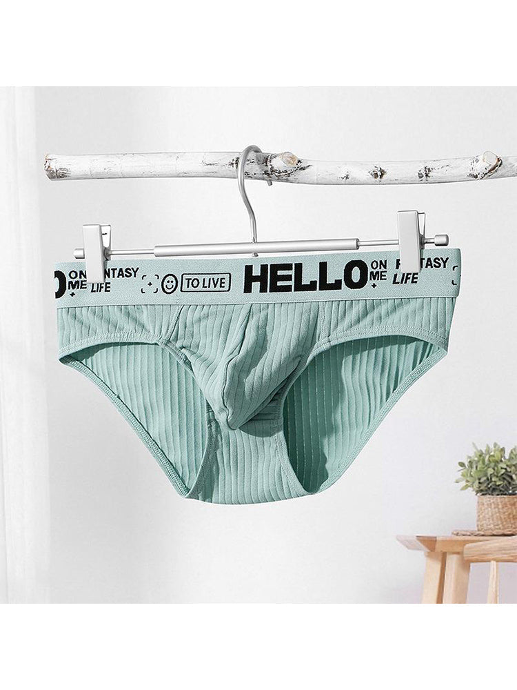 メンズ コットンリブ 通気性ブリーフ 3Dポーチ付き