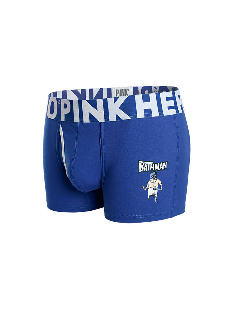 Cartoon Print Soft Cotton Trunks with Fly