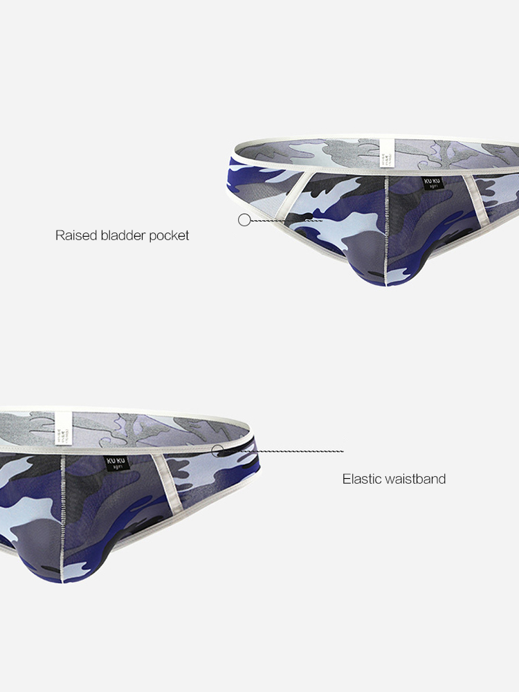 3-pack Men's Nylon Low-rise U-shaped Briefs