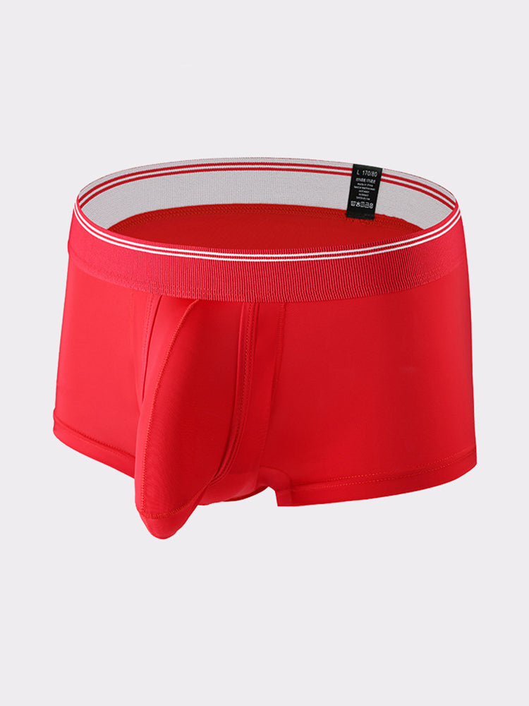 3 Pack Men's Mid-Rise Separation Breathable Elastic Trunks