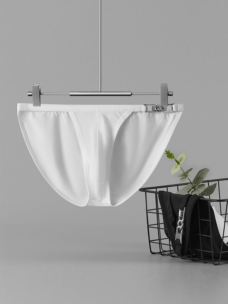 メンズ Uポーチ ローライズ メタルクラスプ 薄型ブリーフ 2枚組