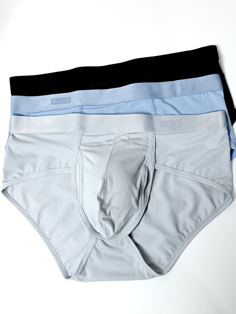 4 Pack Men's Large Pouch Separation Ice Silk Briefs