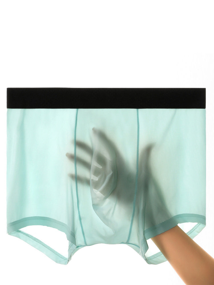 4 Pack Men's Silky Thin Seamless Trunks